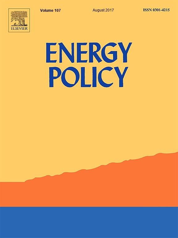 Cover of Energy Policy, volume 107, August 2017